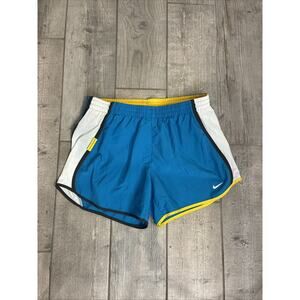 Nike Women’s Dri-Fit Live Strong Athletic Shorts Small Blue Lined Running